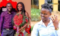 Miss Mwiseneza Josiane nyuma yo guterwa indobo n’umusore wari waramwambitse impeta, kuri ubu aryohewe n’urukundo.