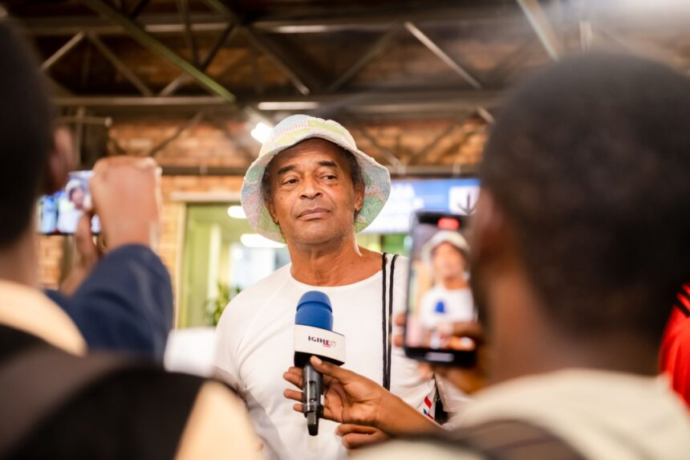 Umuhanzi Yannick Noah yageze mu Rwanda (AMAFOTO)