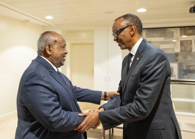 Paul Kagame yaganiriye na mugenzi we uyobora Djibouti