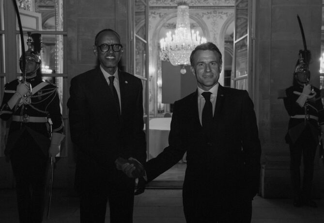 Perezida Kagame yahuye na Emmanuel Macron