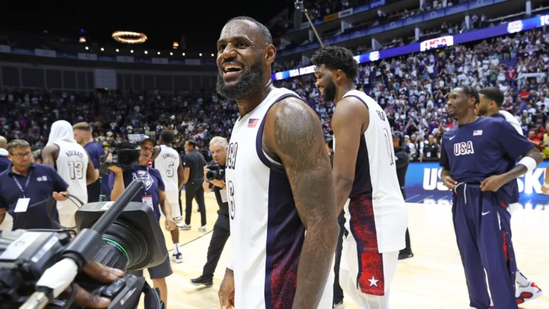 ibendera rya Amerika mu Mikino Olempike rizatwarwa na LeBron James