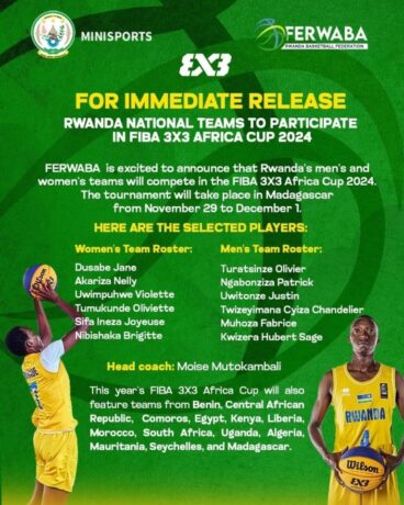 Mutokambari, yahamagaye abakinnyi azifashisha mu Mikino Nyafurika ya “FIBA 3×3 Africa Cup 2024”